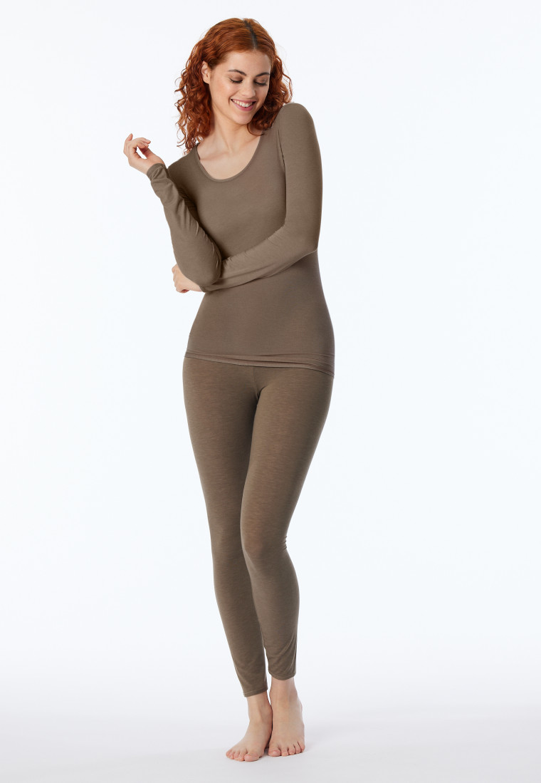 Shirt langarm taupe - Personal Fit