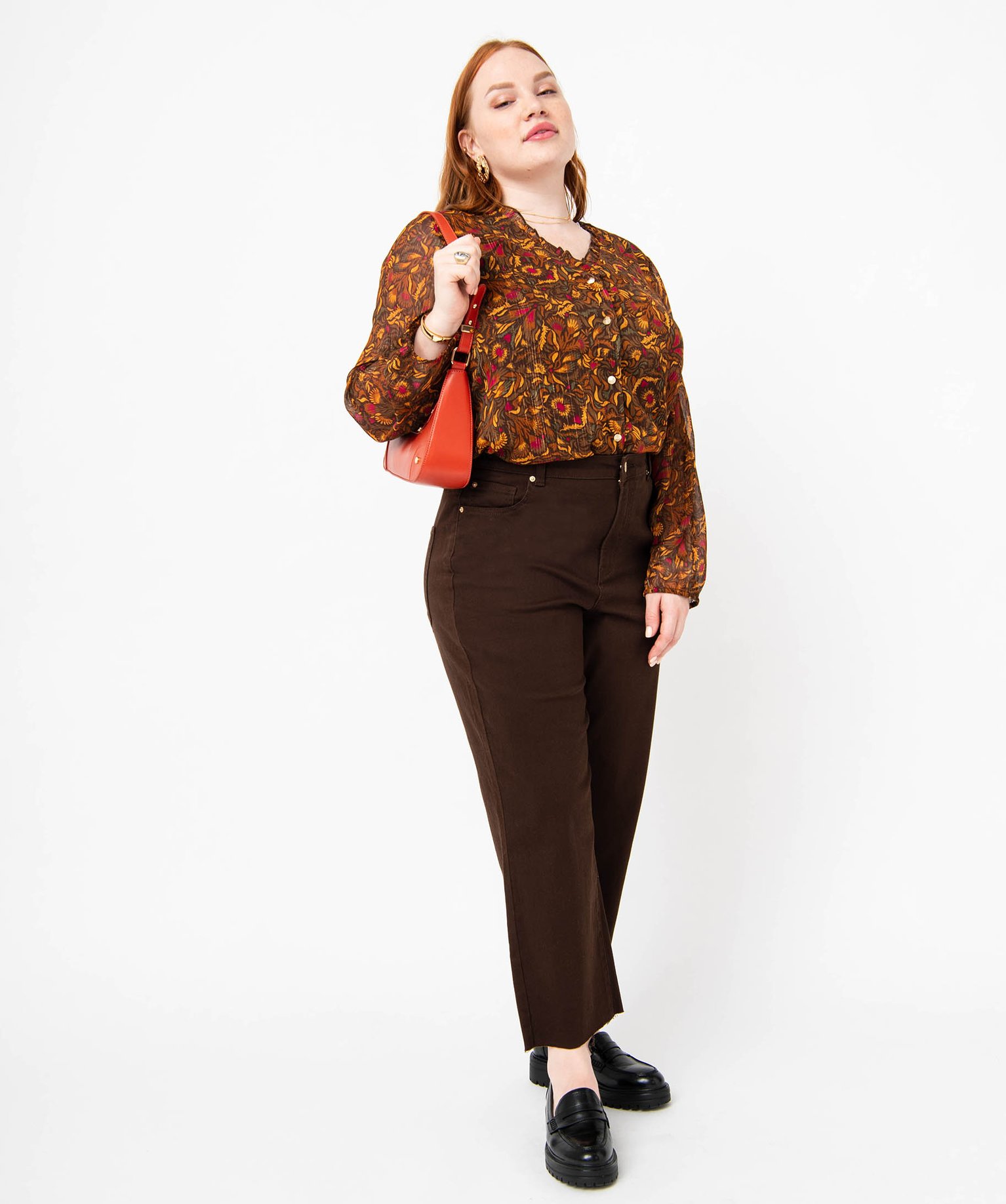 Chemise en voile imprimé femme grande taille imprime | GEMO