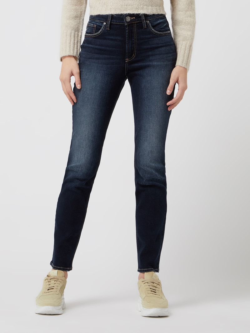 Curvy Fit Jeans mit Stretch-Anteil Modell 'Avery' in dunkelblau