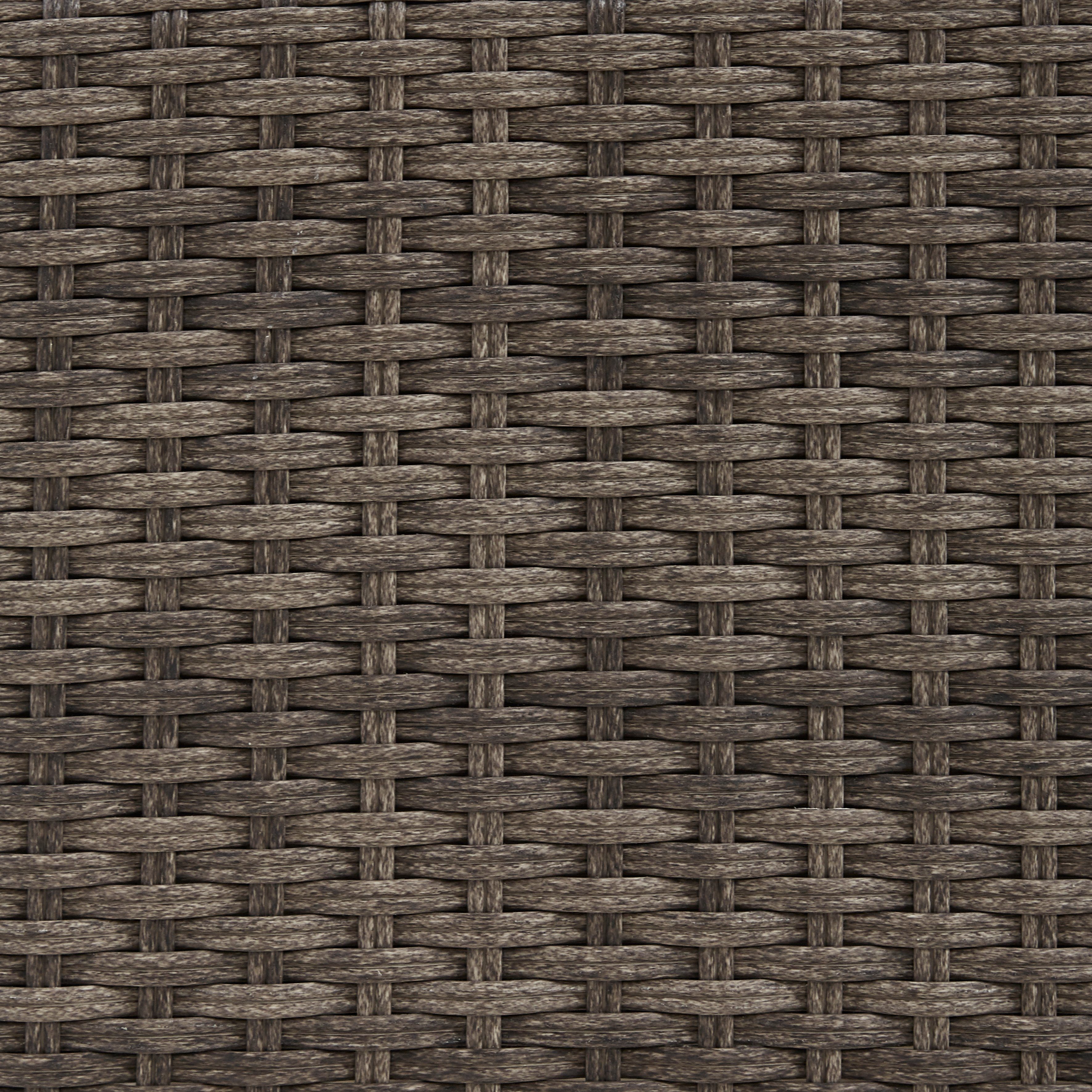 KONIFERA Garten-Essgruppe Kairo, (19-tlg., 6x Sessel, 1x Tisch 180x90x74 cm, Stahl/Polyrattan), inkl. Auflagen