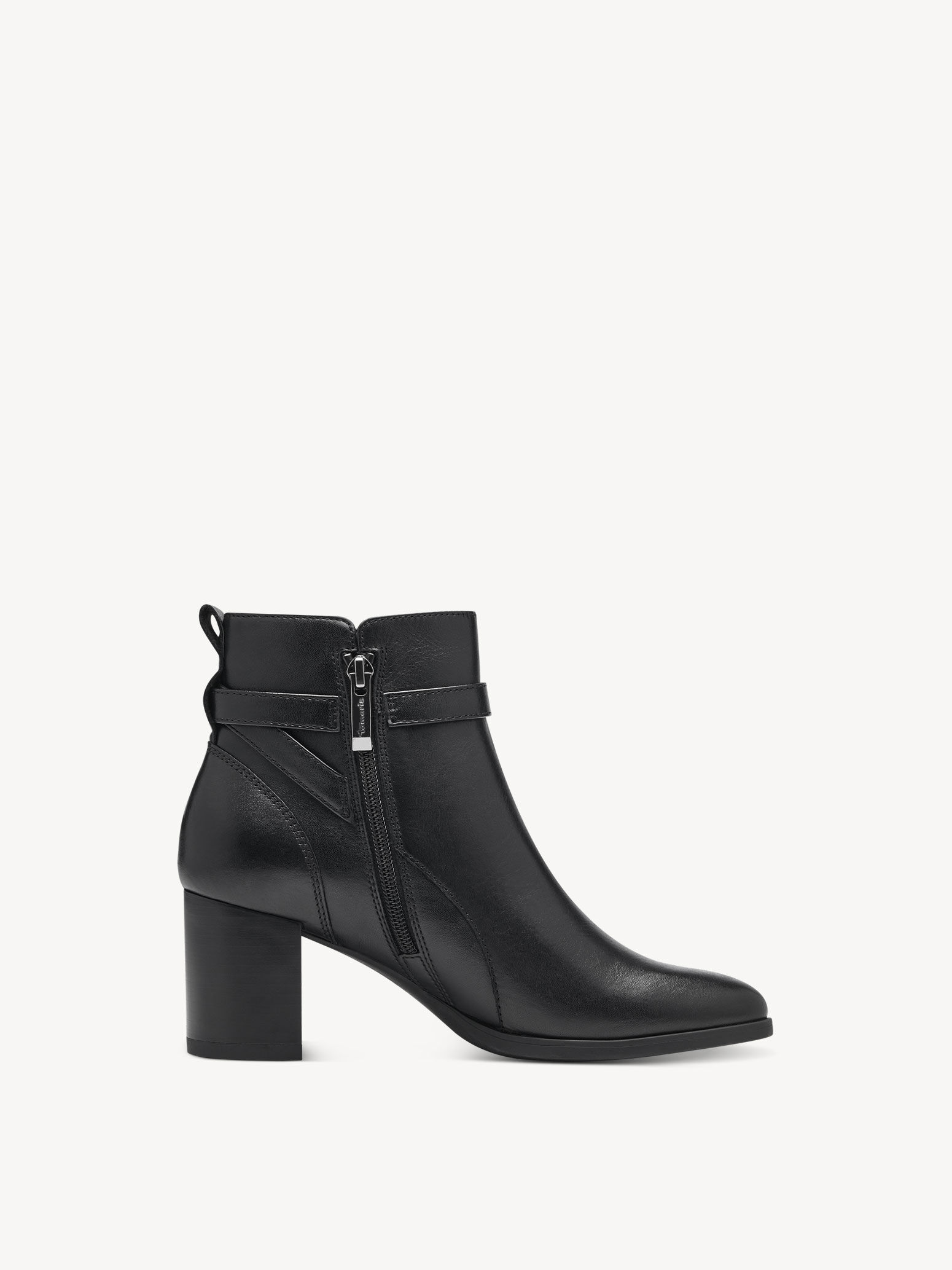 Bottine en cuir - noir