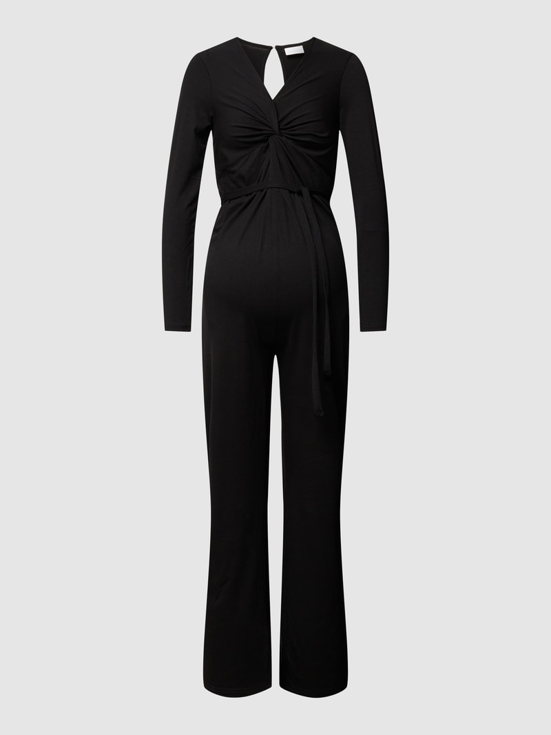Umstands-Jumpsuit mit Knotendetail Modell 'Rylan Tess' in schwarz