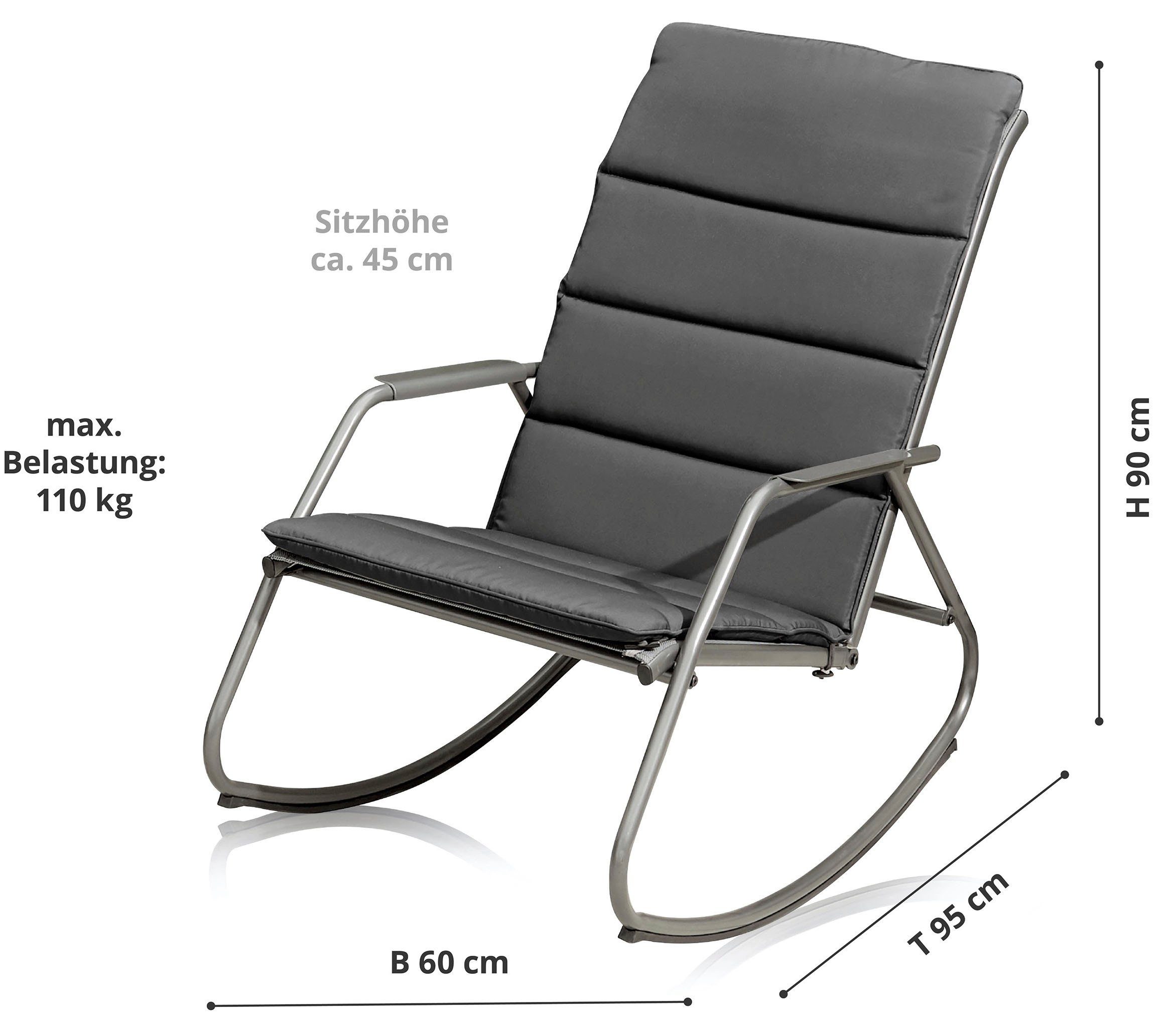Leco Schaukelstuhl Lou, mit Polsterauflage