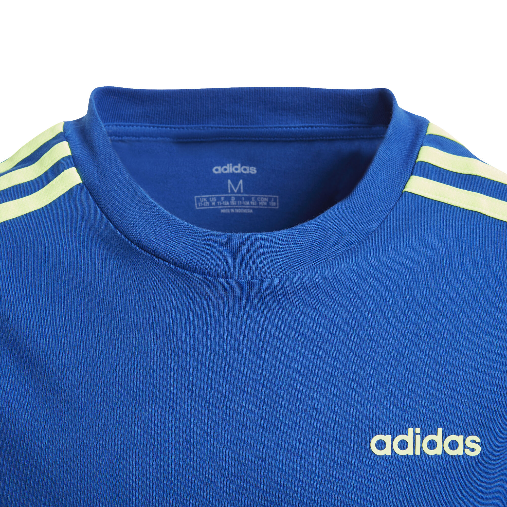 Essentials 3-Stripes T-Shirt Jungen - Blau, Weiß