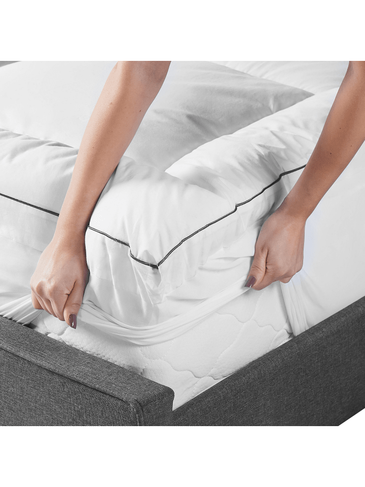 Beliani Topper MULHACEN in Weiß - (W) 90 x (H) 4 x (L) 200 cm günstig kaufen onesize