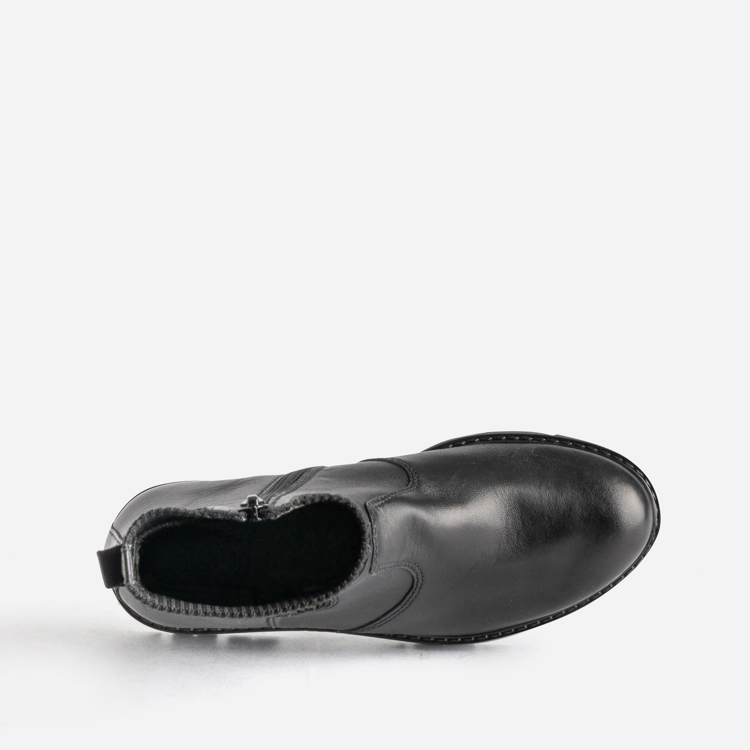 Chelsea boots éco-conçu BUGGY noir cuir tige élastiquée