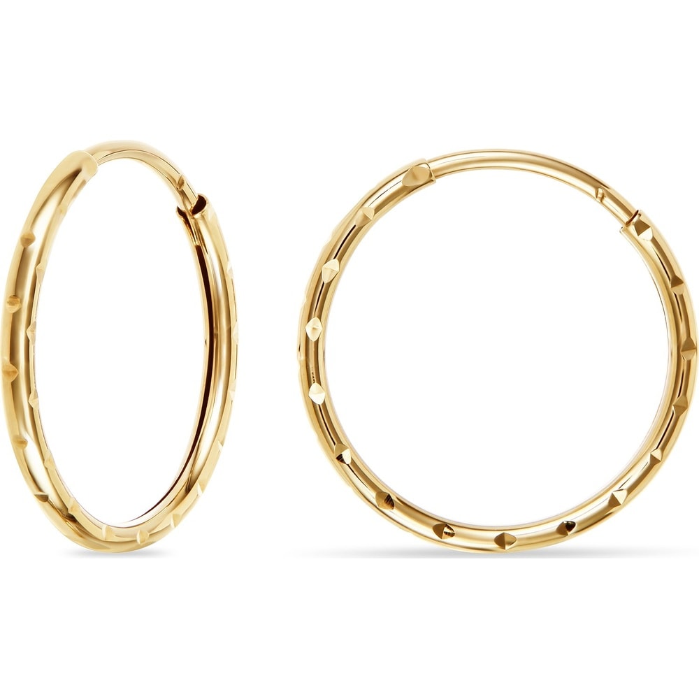 FAVS Créoles 375 Or jaune Boucles d'oreilles