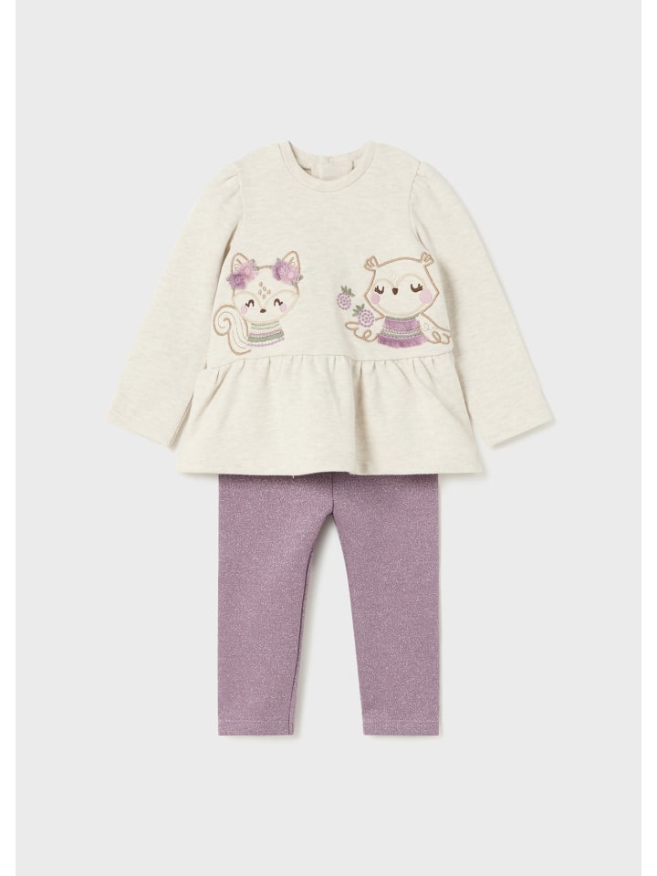 Mayoral Set Pullover & Leggings mit Glitzereffekt in orchidee günstig kaufen