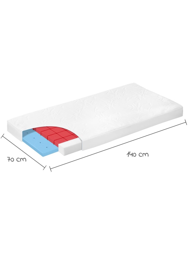 Alvi Babybett-Matratze Bamboo Pro 70 x 140 cm in weiss günstig kaufen onesize