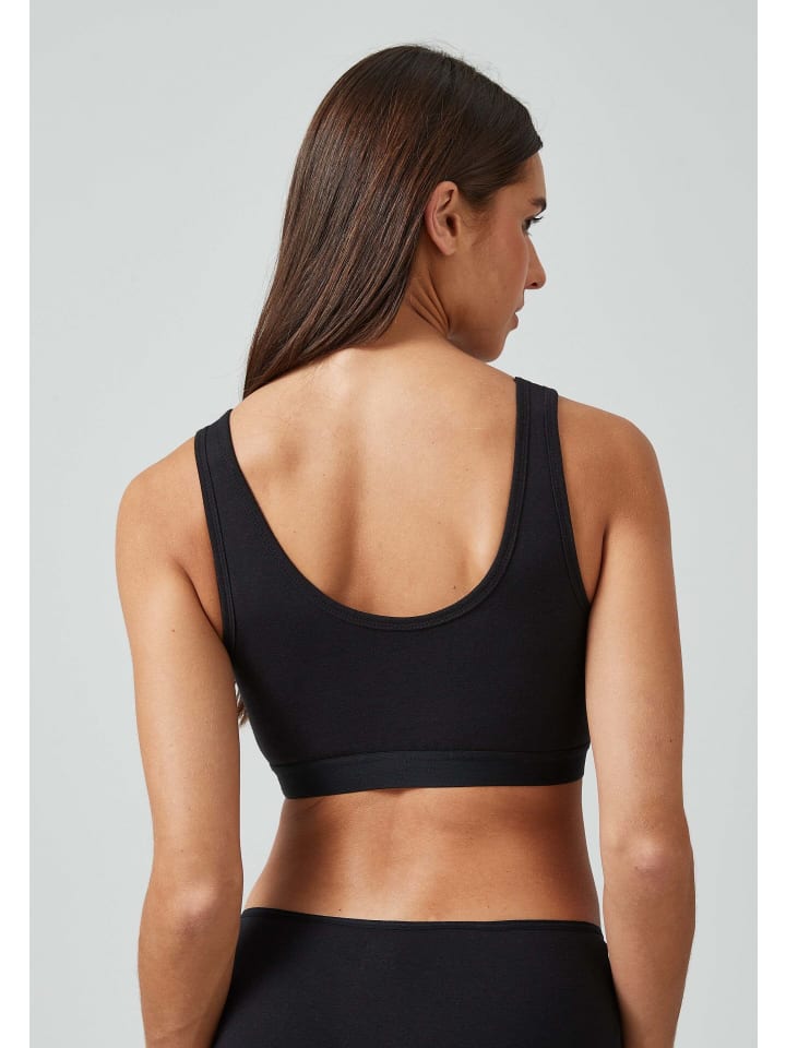 SNOCKS Soft BH aus Bio-Baumwolle 1 Stück in Schwarz günstig kaufen