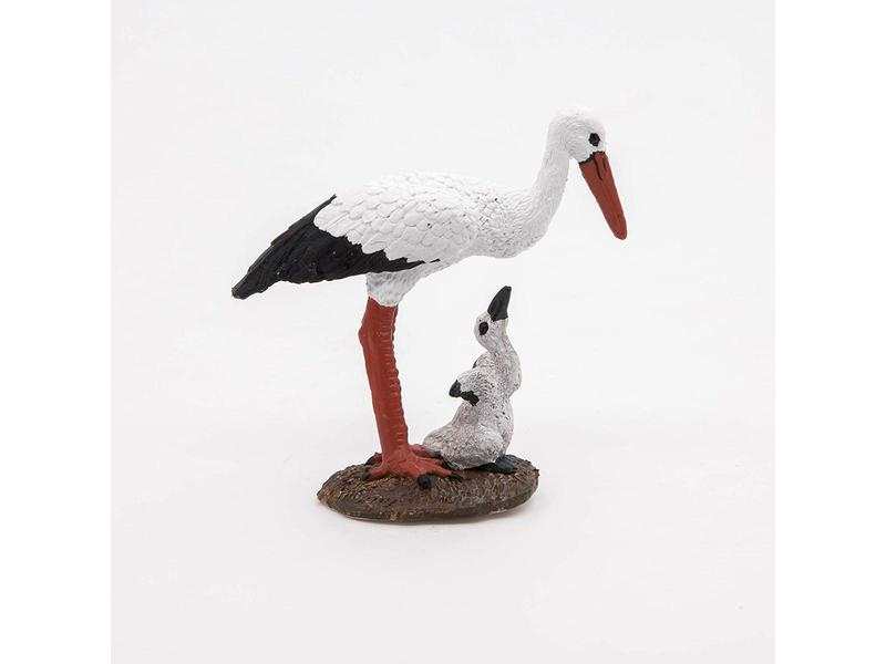 Figurine Cigogne et son bébé