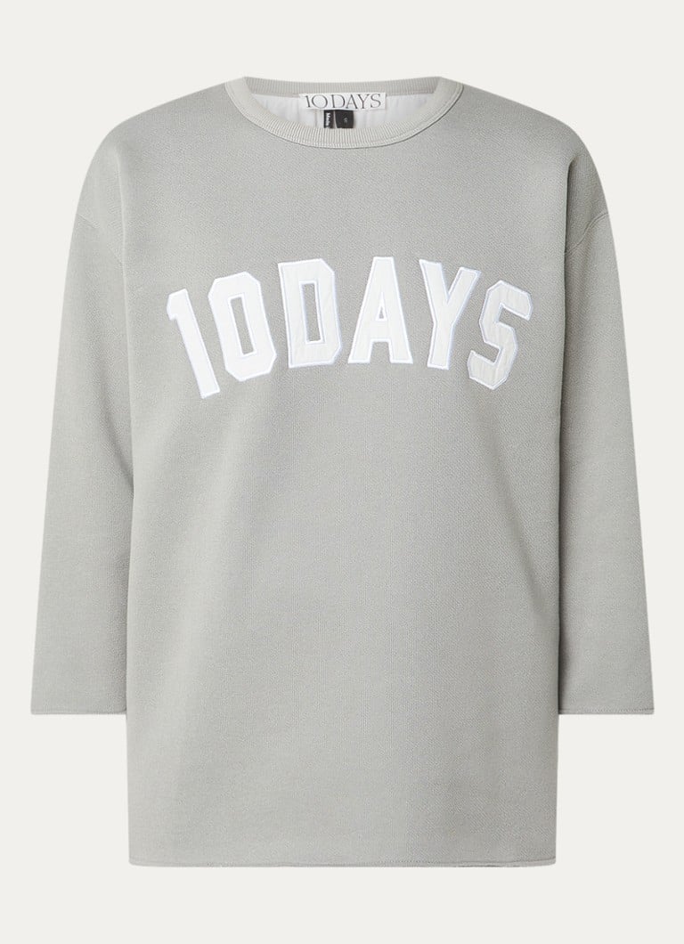 10DAYS  Statement sweater met logoborduring