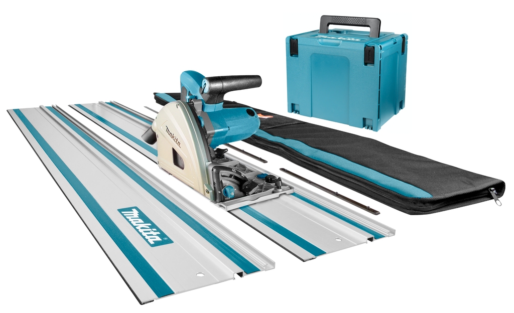 Makita SP6000J1X2 230V Stikksag 165 mm + 2 x skinner + forbindelseslister + oppbevaringspose + ekstra sagblad