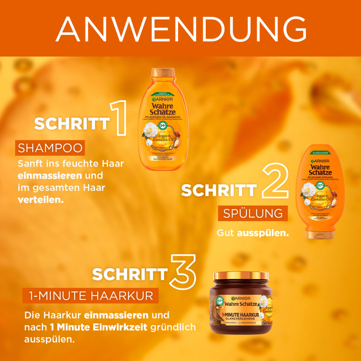 Shampoo Argan & Camelia Öl, 300 ml