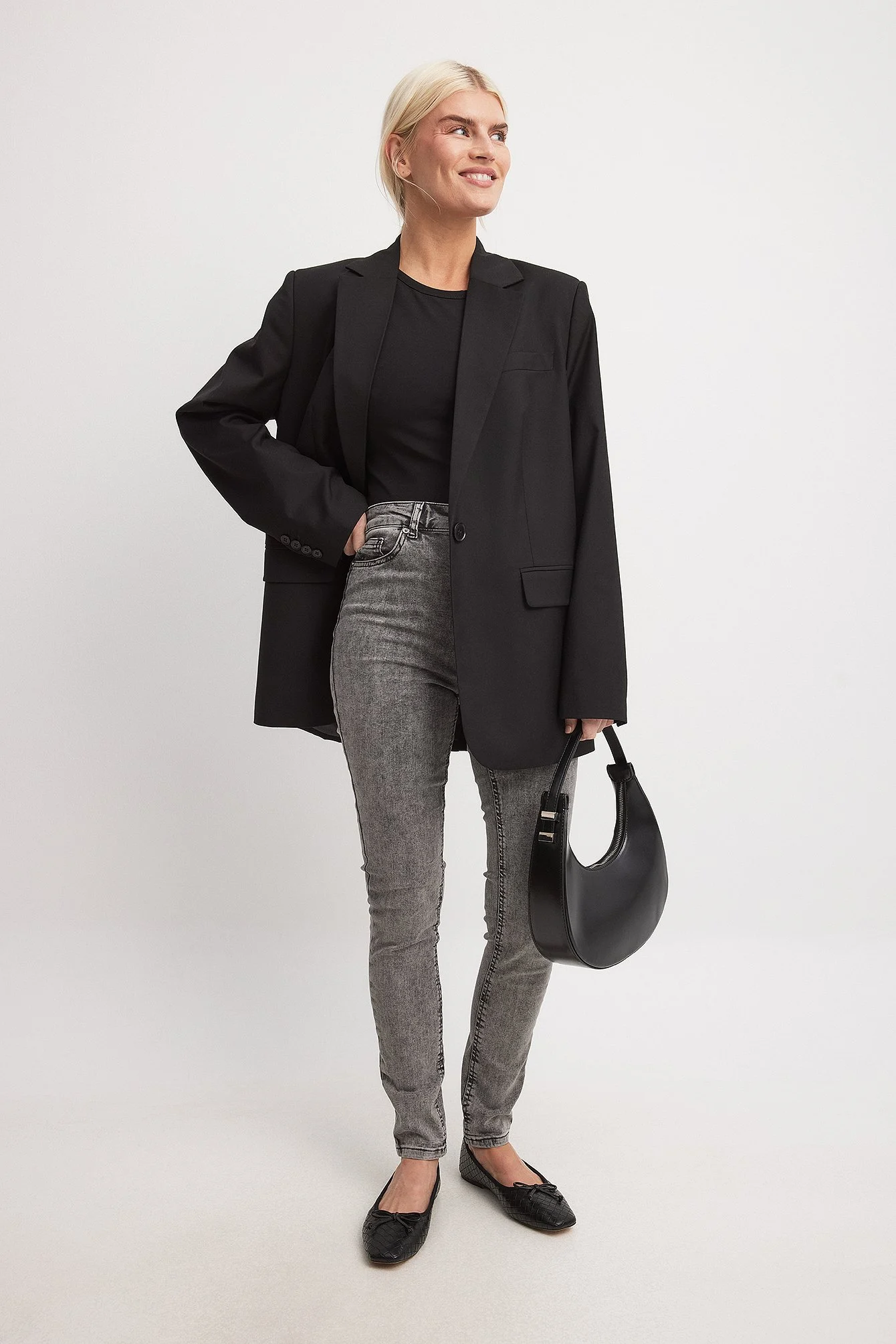 Skinny-Jeans mit Stretchanteil und hoher Taille