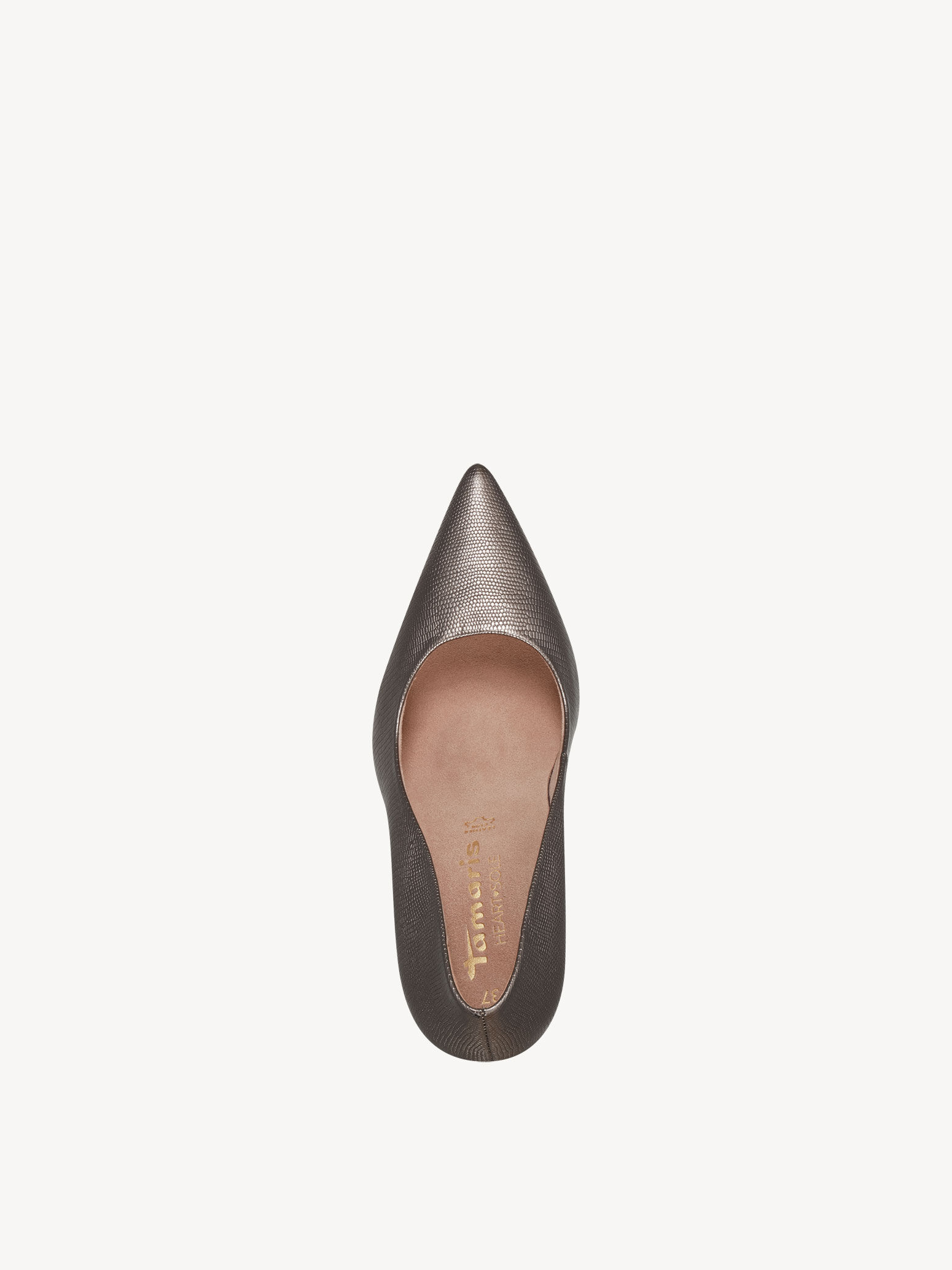 Escarpin en cuir - métallique