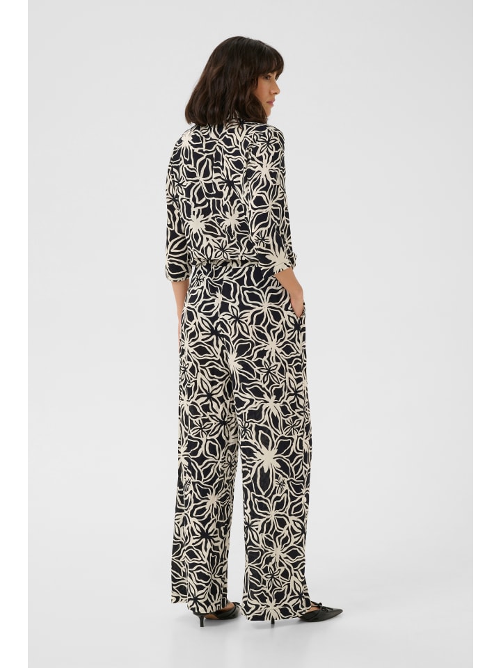 Kaffe Overall KAsanne in Black / Light Beige Flower günstig kaufen