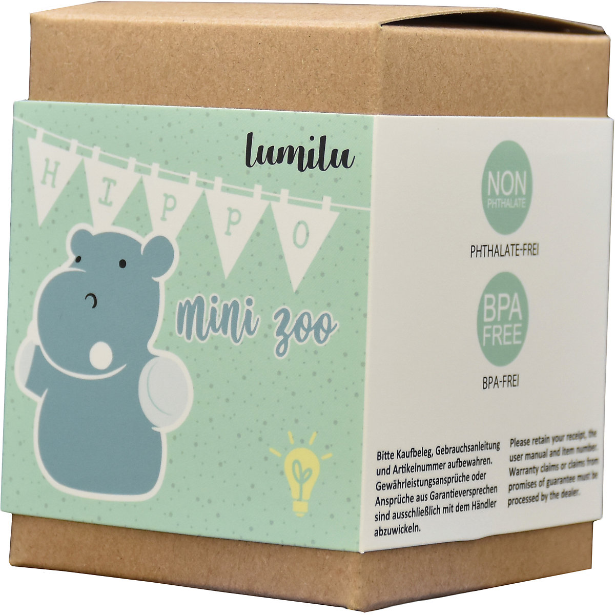Nachtlicht lumilu Mini Zoo, hippo