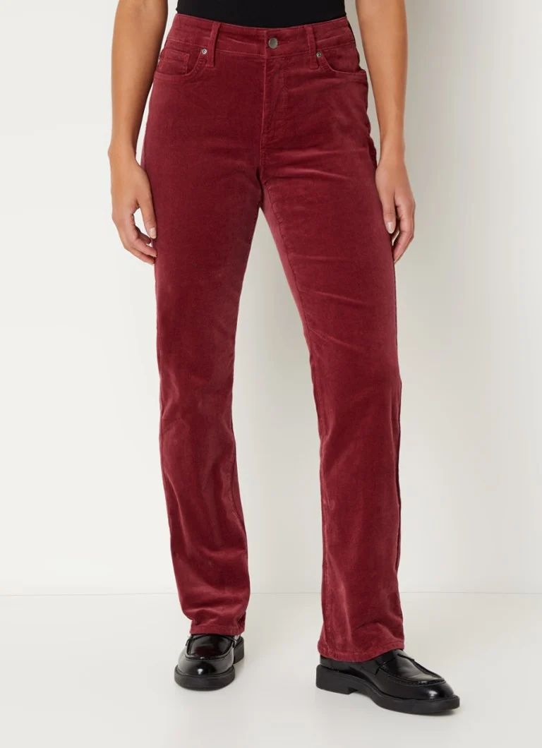 Pantaloni chino NYDJ Marilyn cu talie înaltă, croială dreaptă, din cordură elastică