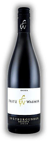 Fritz Waßmer, Spätburgunder Reserve, Premium Rotwein, trocken, 2020, Baden  Fritz Waßmer, Spätburgunder Reserve, Premium Rotwein, trocken, 2020, Baden   Jahrgang 2020 - 0,75	 Liter - Vol 13,5%