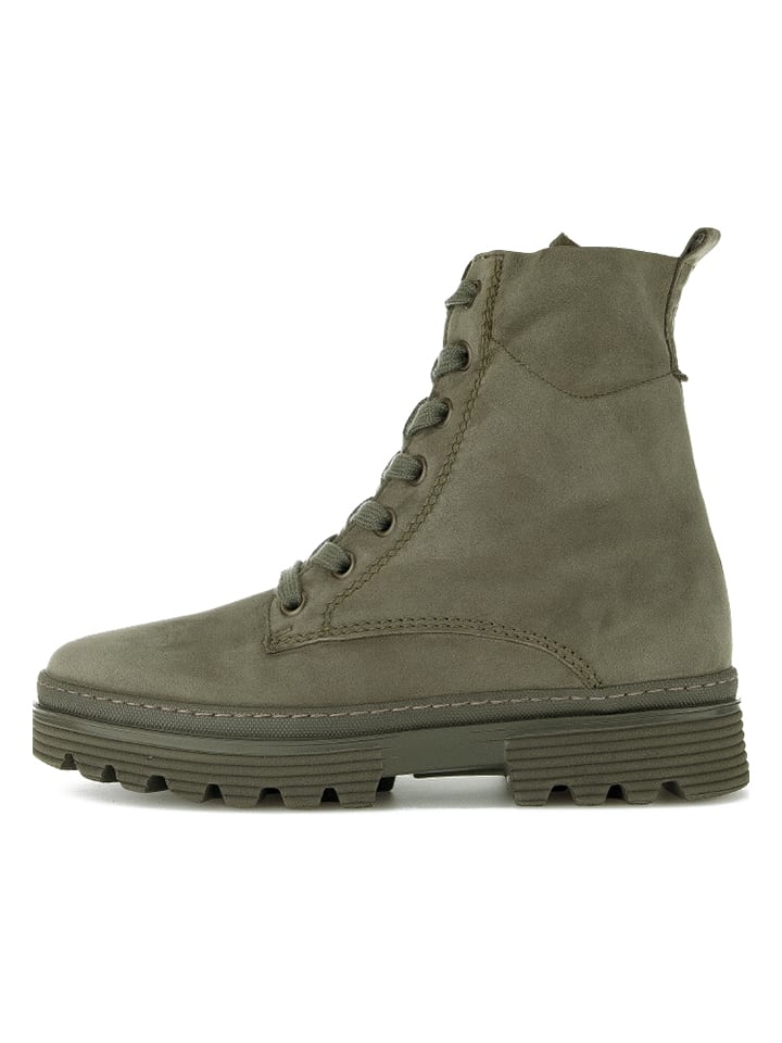 Gabor Leder-Boots in Khaki günstig kaufen