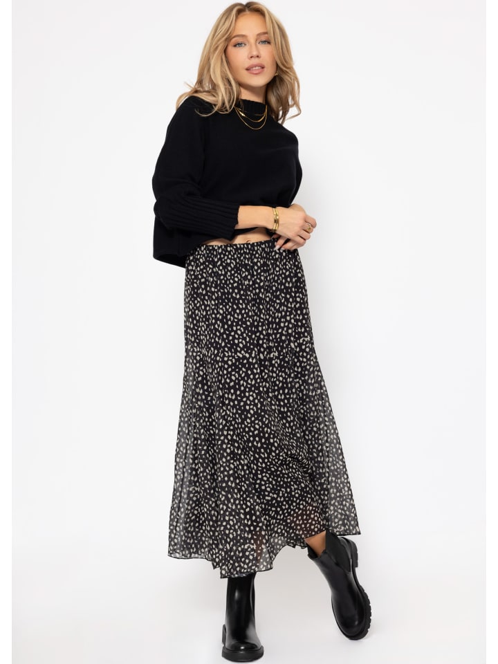 SASSYCLASSY Chiffon Rock in Schwarz günstig kaufen