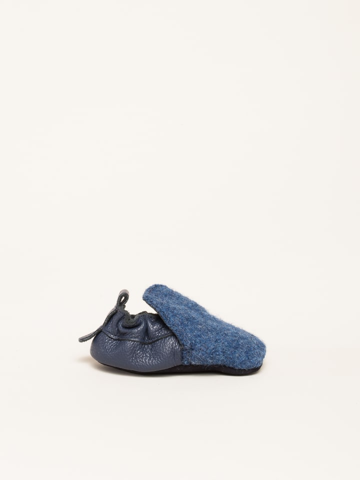 Gottstein Krabbelschuhe Plain in blau günstig kaufen