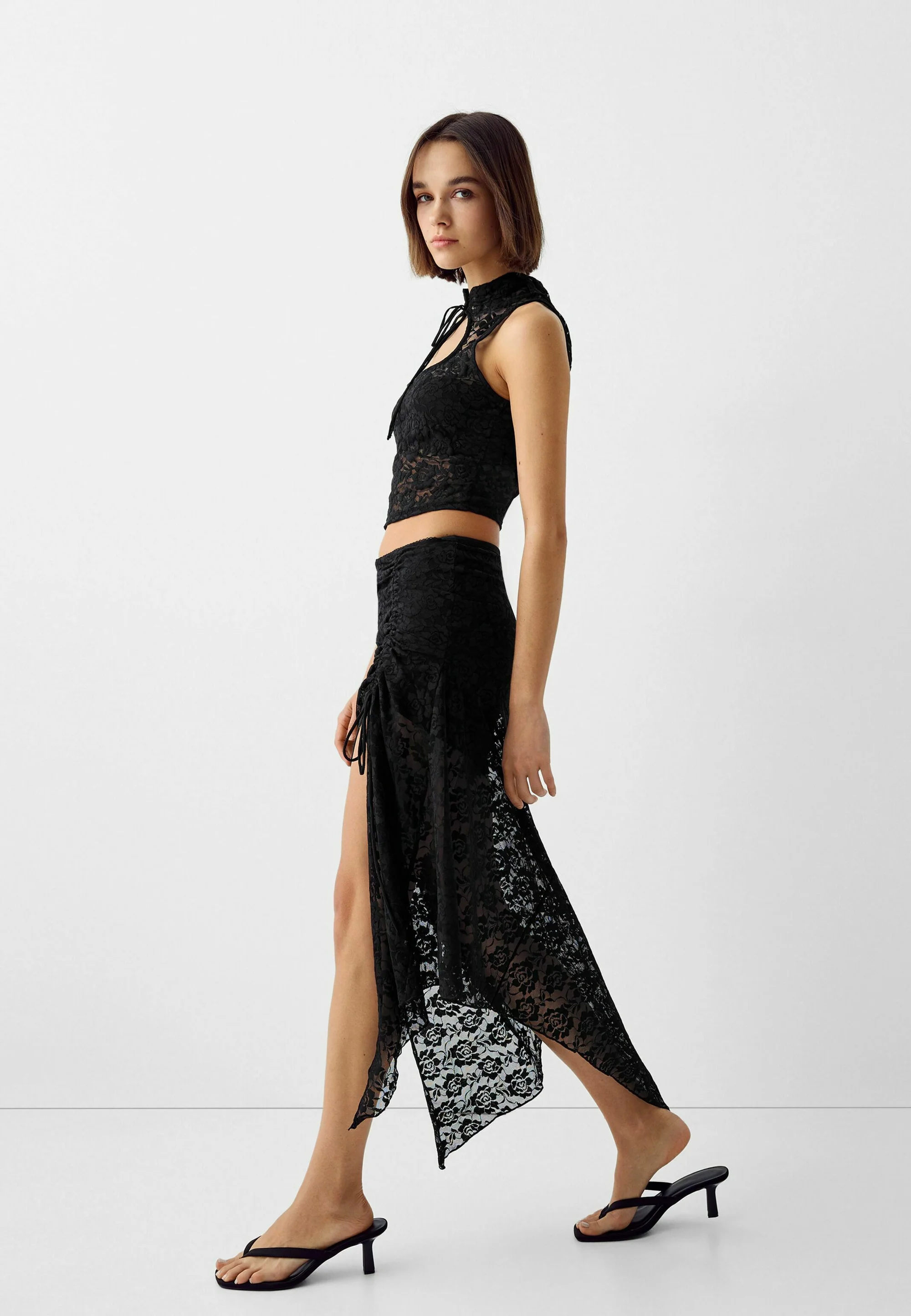Bershka MIDI - Falda larga