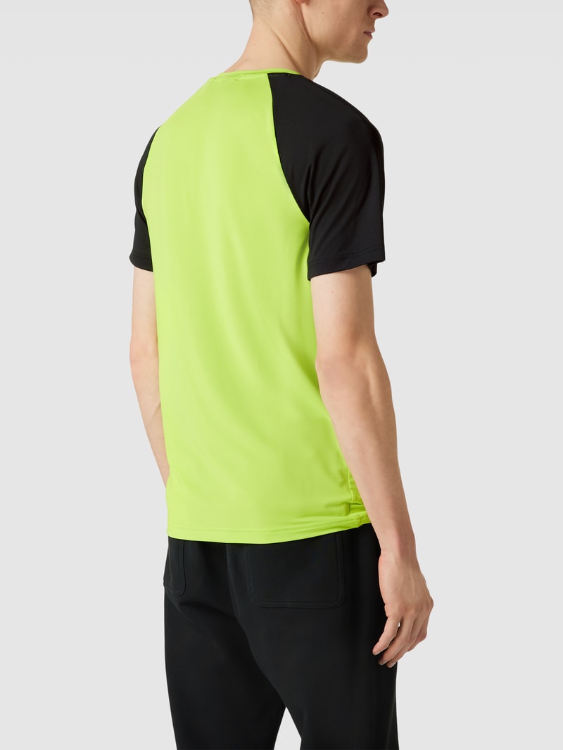 T-Shirt mit Mesh-Details Modell 'Active' in neon grün