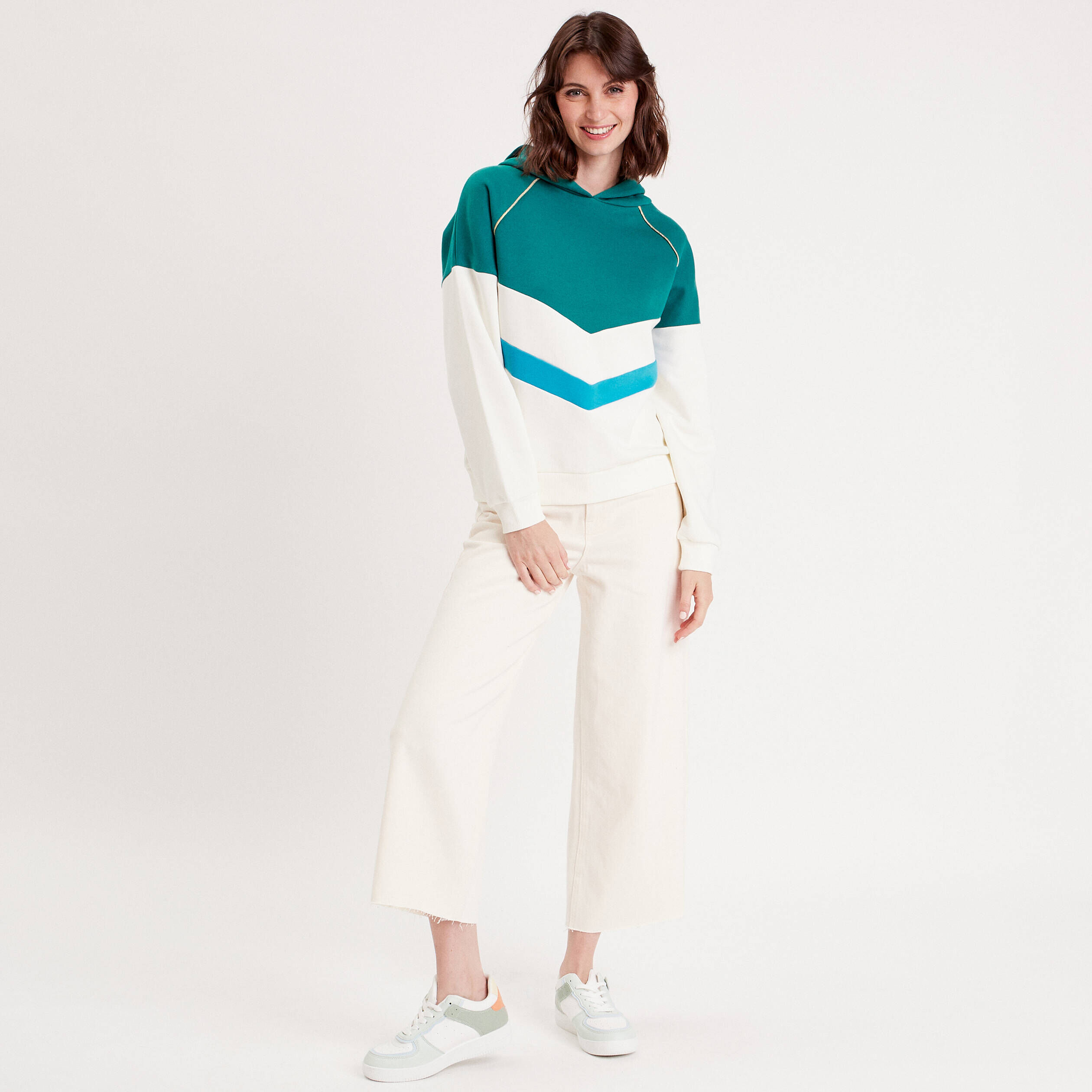 Sweat à capuche bleu femme | Cache Cache