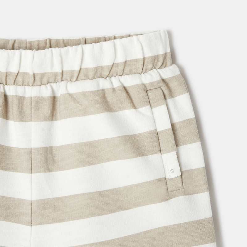 Short en molleton de coton bio beige mixte Absorba
