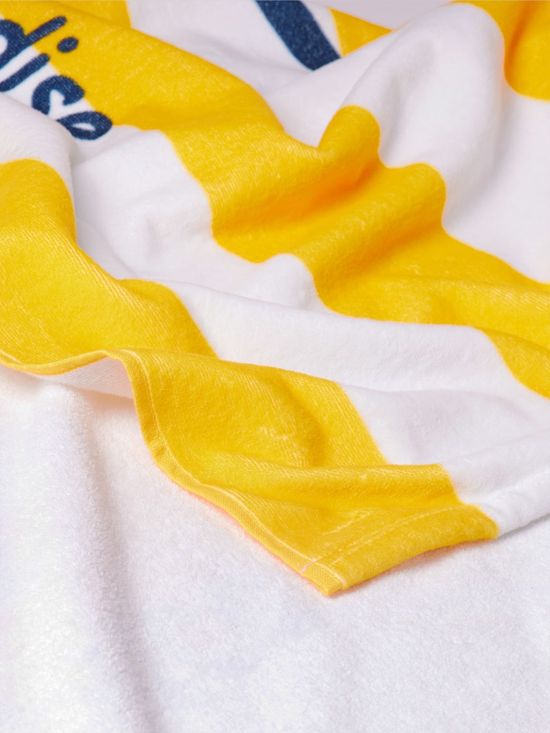 Handtuch mit Label-Print in gelb
