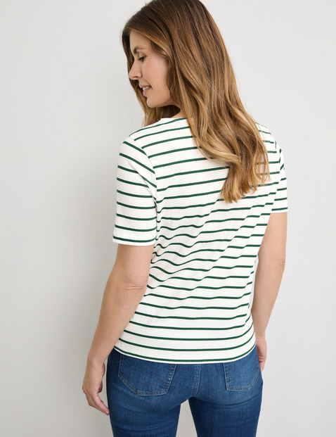 Gestreiftes T-Shirt aus Baumwolle
