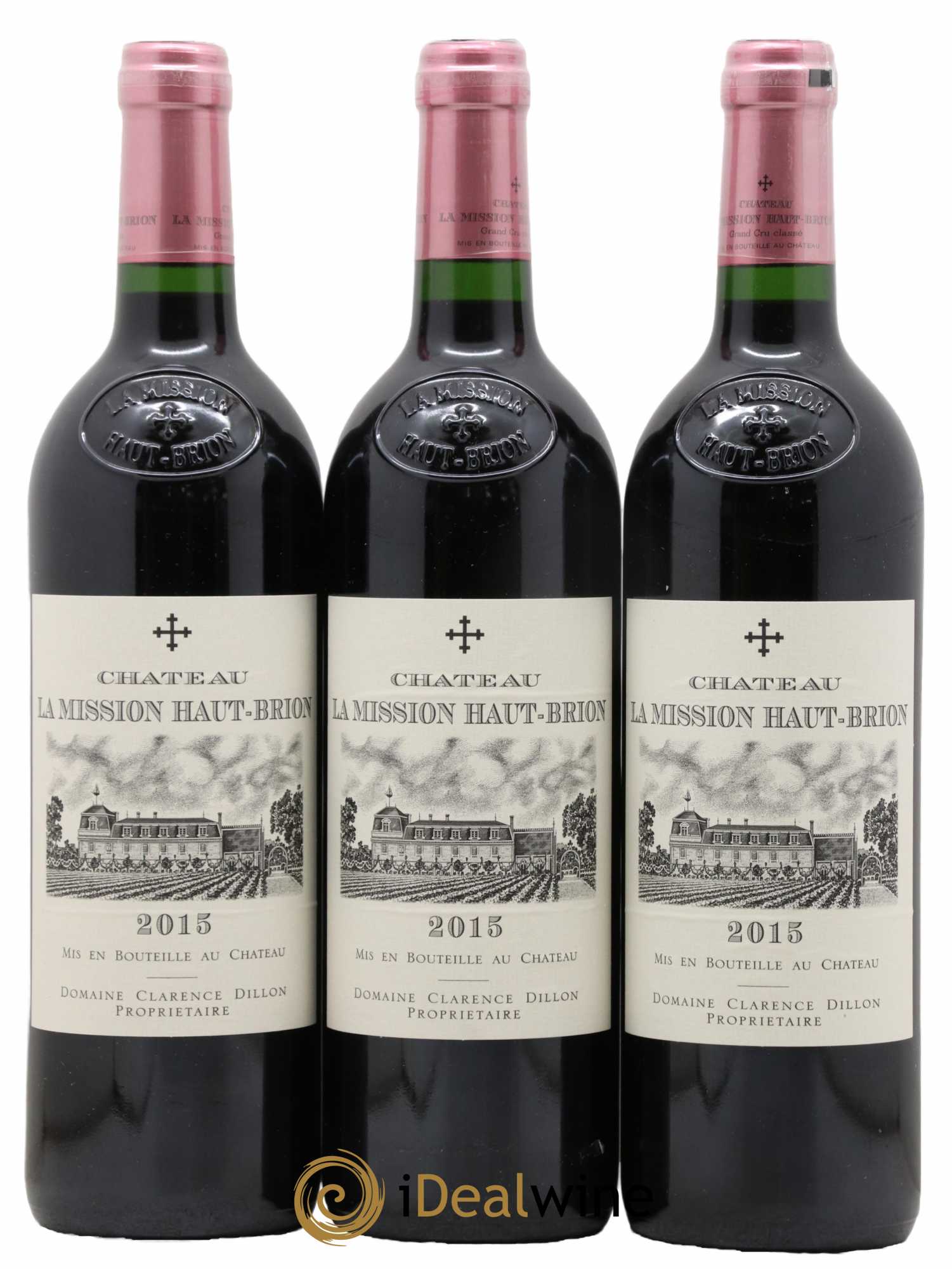Château La Mission Haut-Brion Cru Classé de Graves  2015 - Lot de 3 Bouteilles