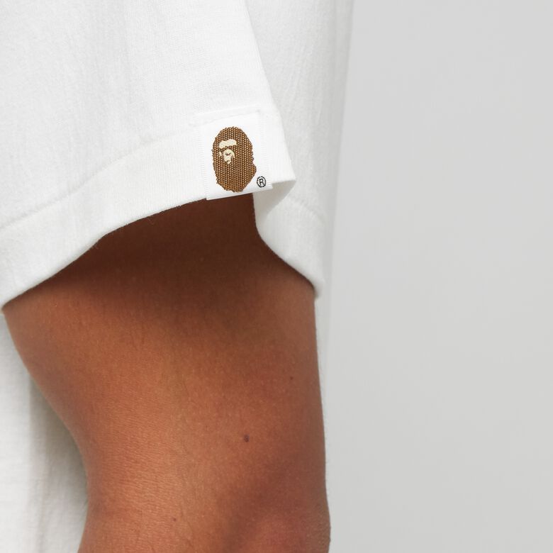 A Bathing Ape Layered Line Camo Busy Works Tee M white beige