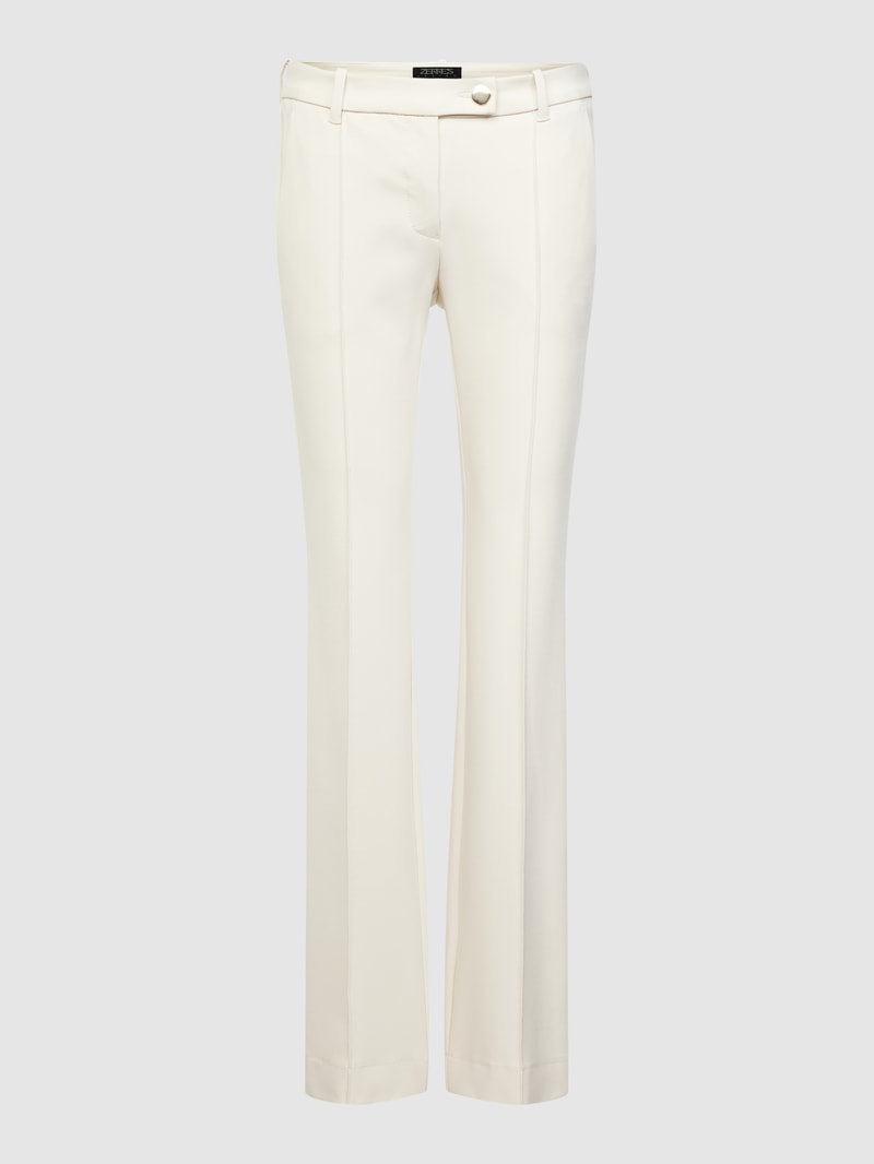 Wide Leg Hose mit Stretch-Anteil Modell 'Twiggy' in offwhite