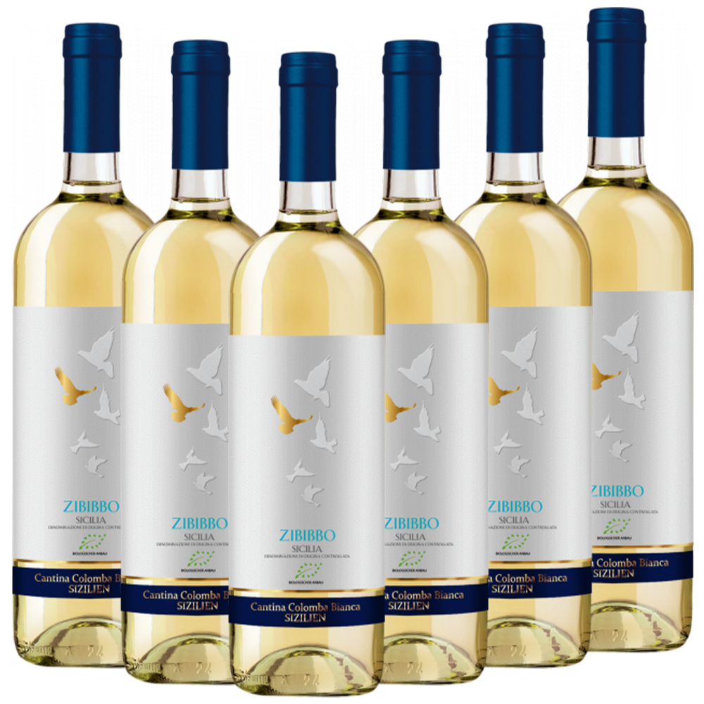Colomba Bianca Bio-Zibibbo Sicilia DOC Colomba Bianca Italien  trocken - 6er Karton