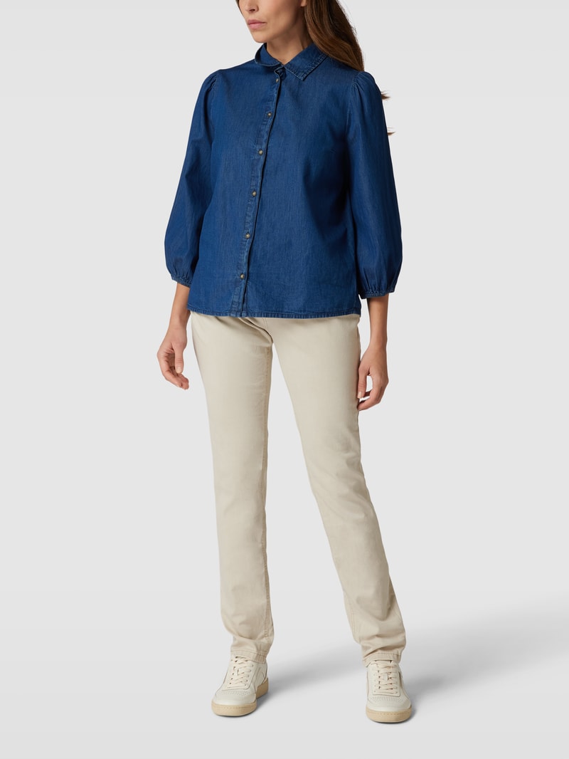 Jeans mit Label-Detail Modell 'MALIBU' in kitt
