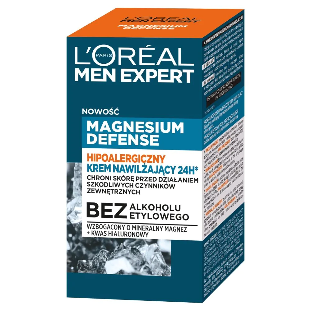 L'Oréal Men Expert Magnesium Defense хипоалергенска хидратантна крема 24 сата