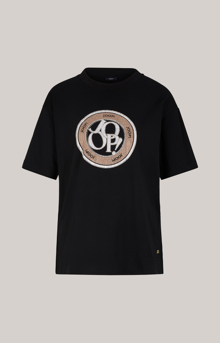 Baumwoll-T-Shirt in Schwarz
