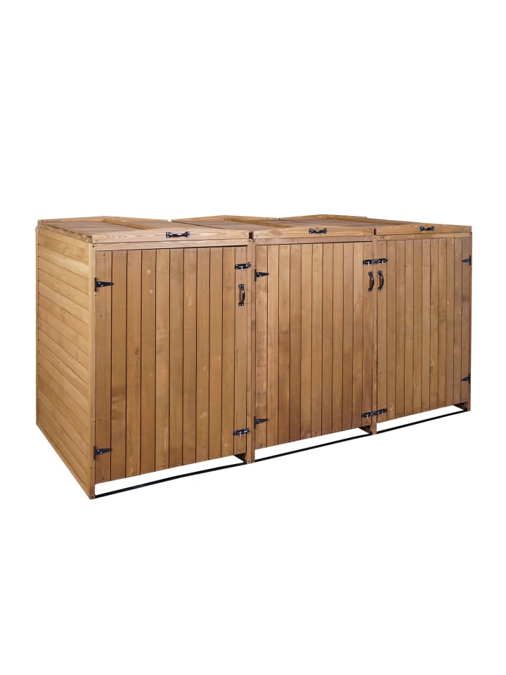 MCW 3er-/6er-Mülltonnenverkleidung H74, Braun günstig kaufen onesize