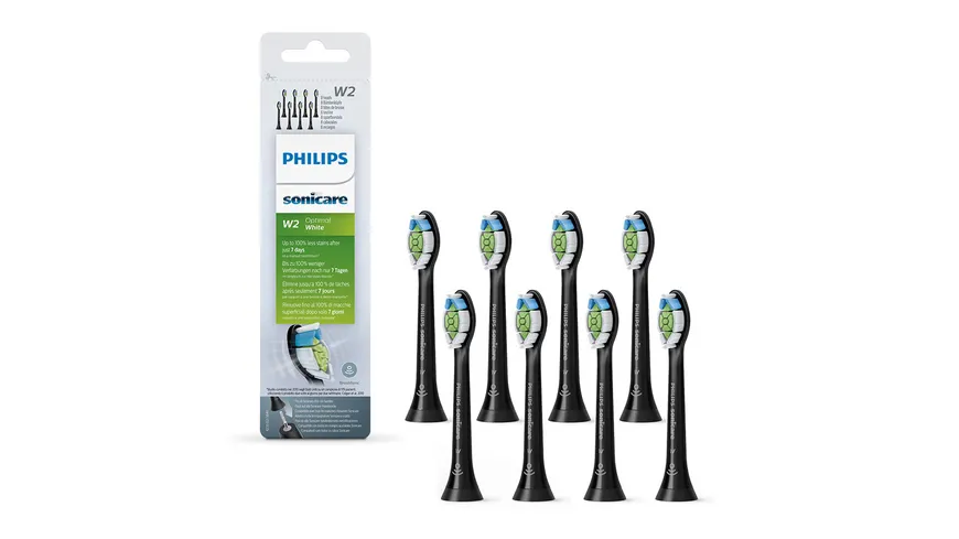 PHILIPS Sonicare Zahnbürstenköpfe W2 Optimal White Schwarz