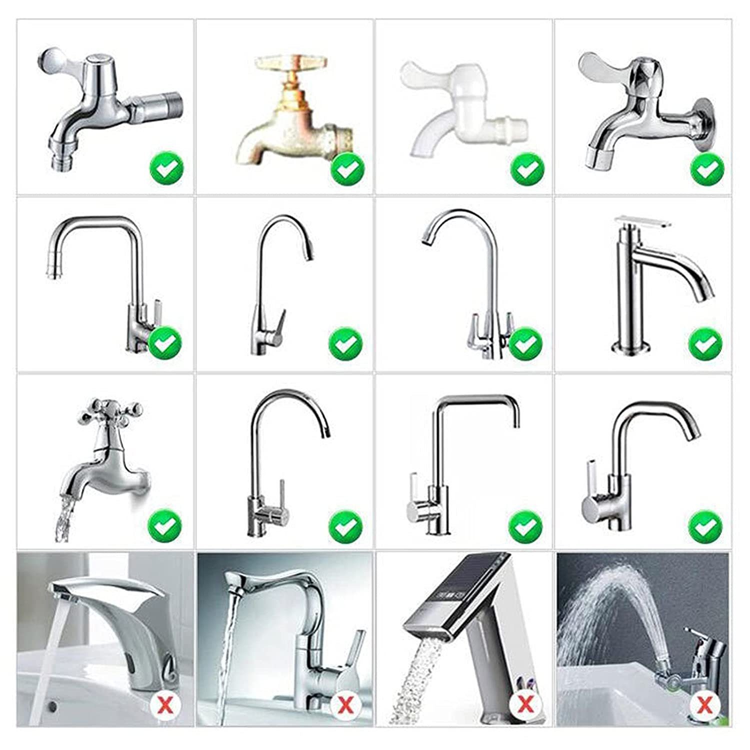 Einemgeld Waschtischarmatur 3 Stück Aktivkohle Wasserfilter Wasserhahn, Filter für Trinkwasser