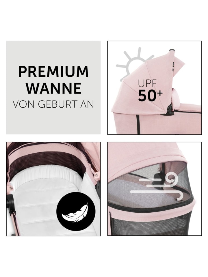 Hauck Kombi-Kinderwagen Vision X Duoset Silver in rosa günstig kaufen onesize