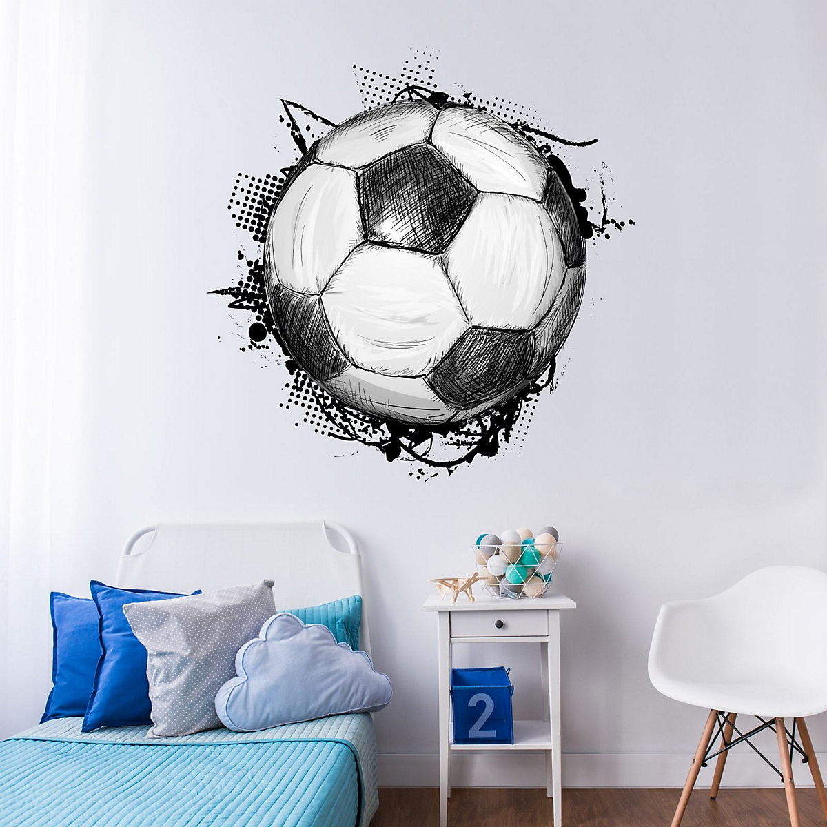 Wandtattoo 109 Wandtattoo Fussball Soccer in 6 vers. Größen Wandtattoos