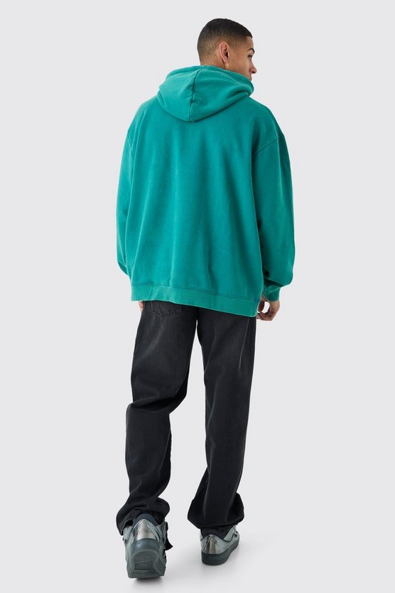 Oversize Hoodie mit Acid-Waschung