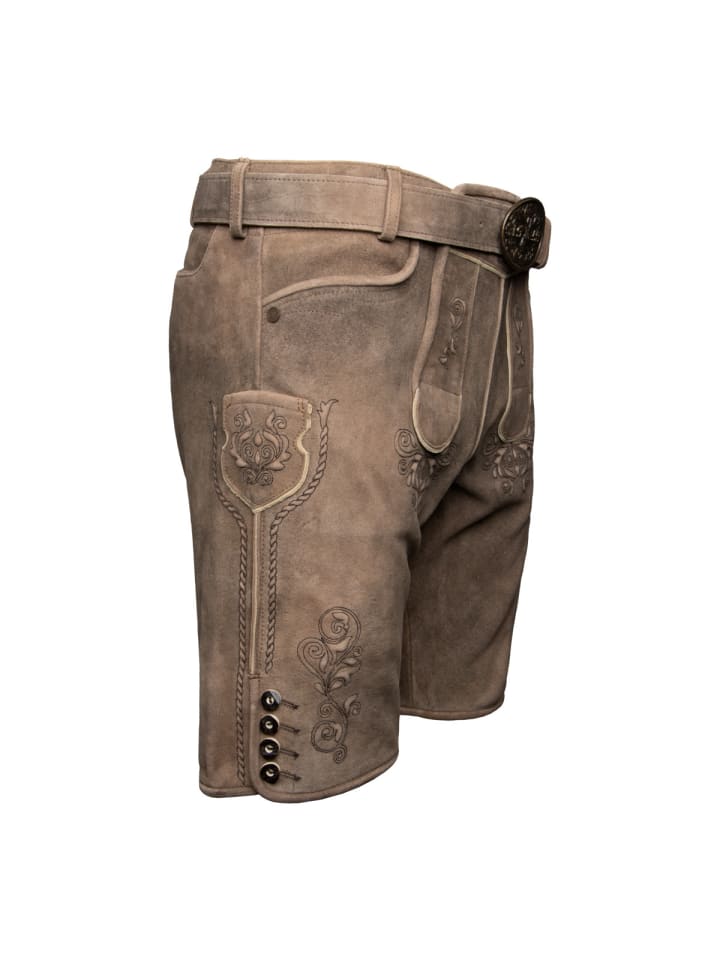 KRÜGER Lederhose Ralph in braun günstig kaufen