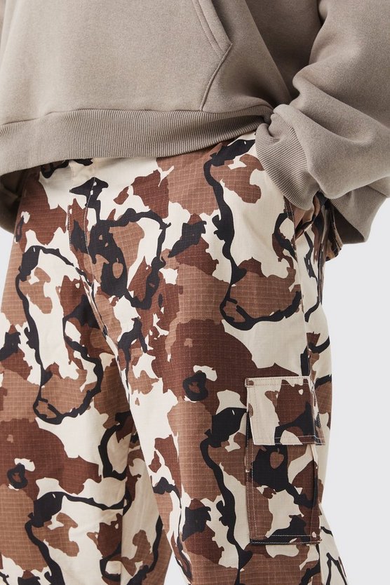 Plus Camouflage Ripstop Hose mit geradem Bein
