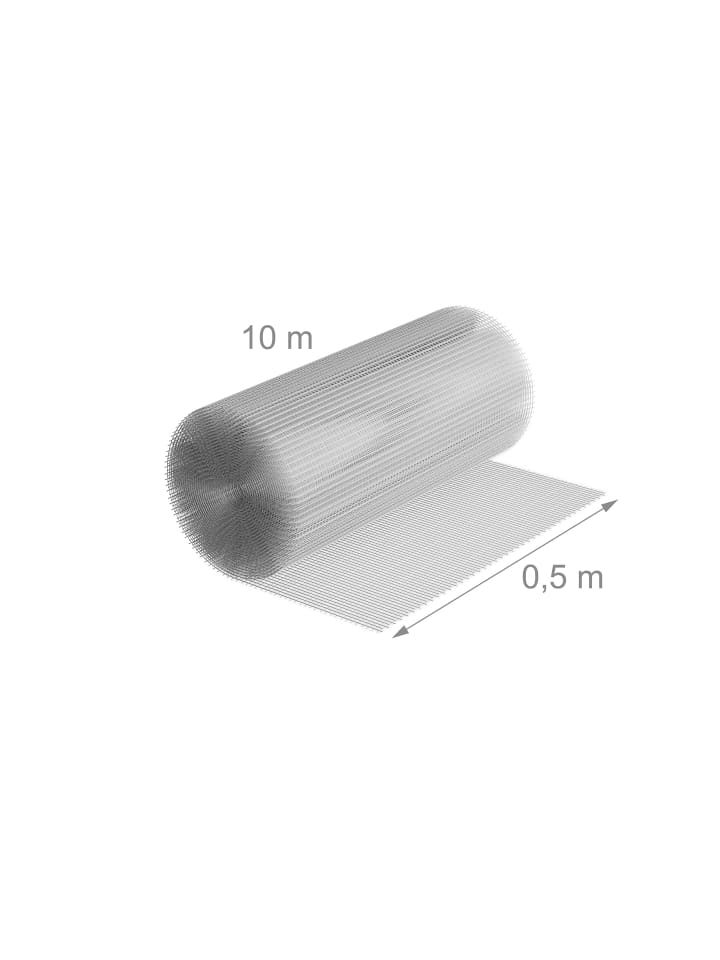 relaxdays Volierendraht in Silber - (B)10 x (H)0,5 m günstig kaufen onesize