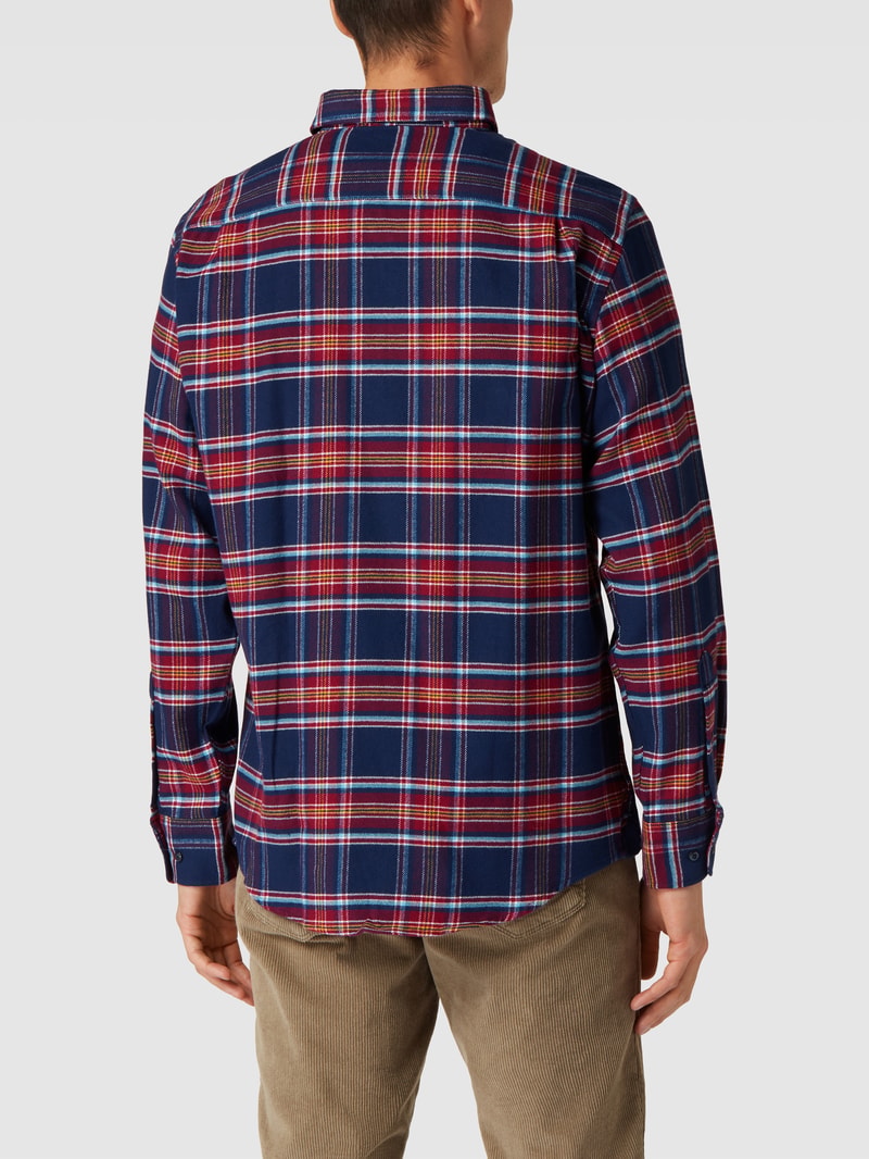 Regular Fit Freizeithemd mit Tartan-Karo in fuchsia